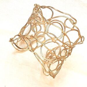 GOLD CUFF Wire Hammered